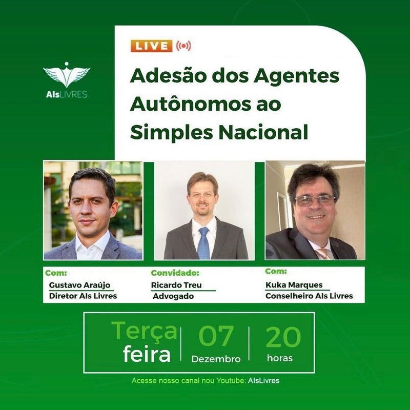 AIs Livres promove live sobre adesão dos AAIs ao Simples Nacional