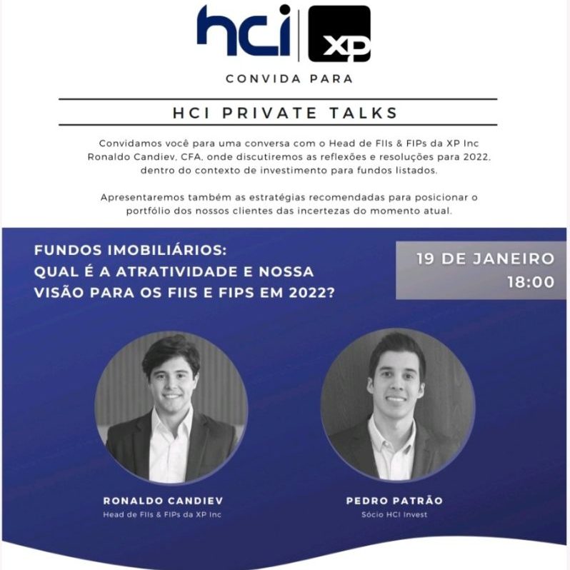HCI Private Talks convida Ronaldo Candiev, head de FIIs & FIPs da XP Inc