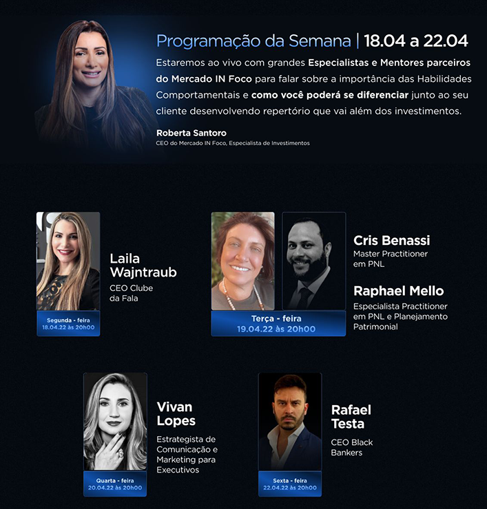 Roberta Santoro realiza segunda semana de aquecimento da Jornada do Assessor de Sucesso