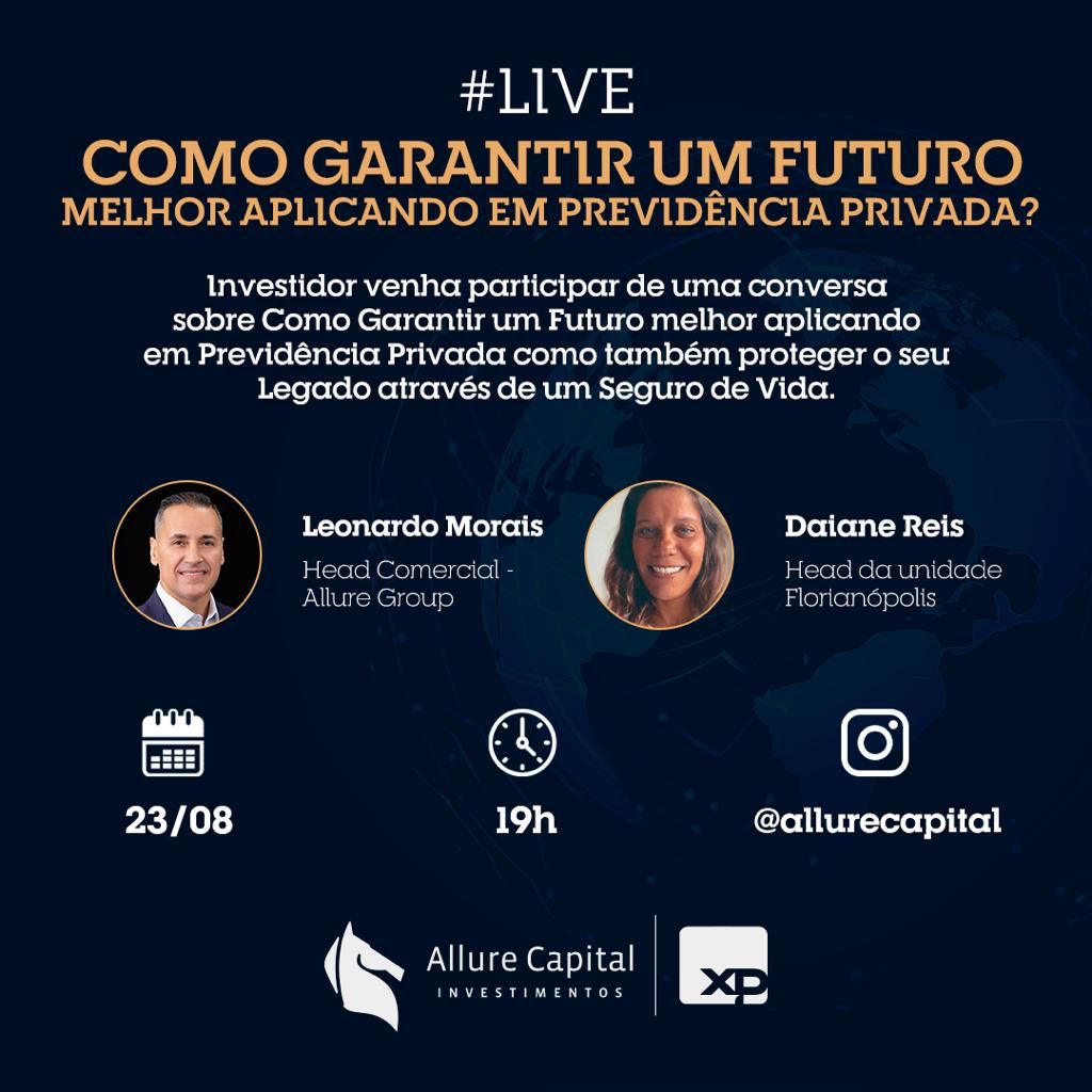 Live às 19h. Como garantir um futuro melhor aplicando em previdência privada?
