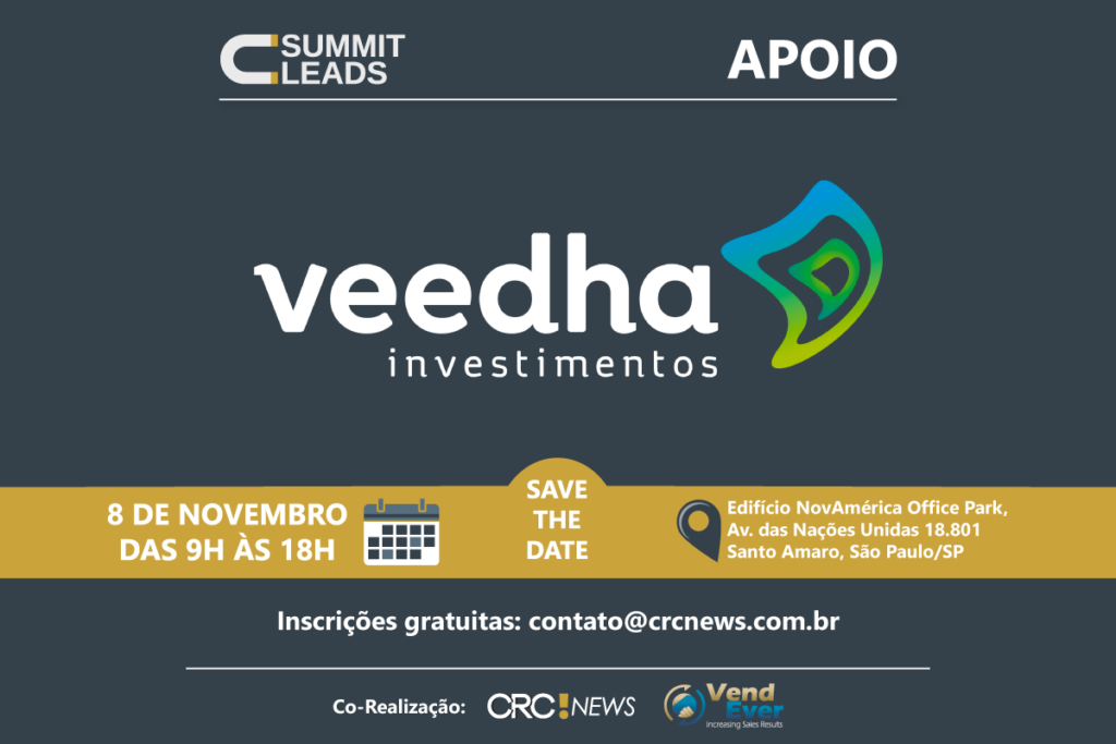 Veedha Investimentos se junta aos apoiadores do Summit Leads